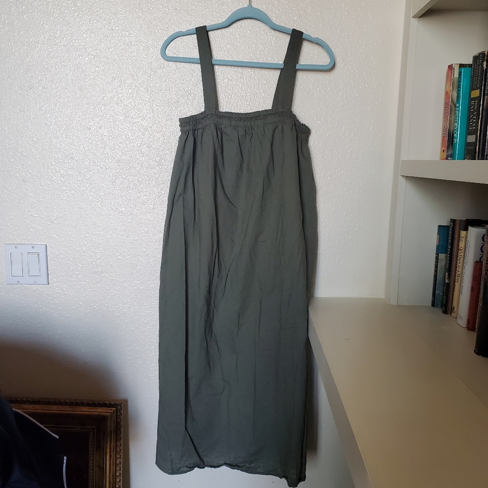 Banana Republic Olive Green Linen Dress